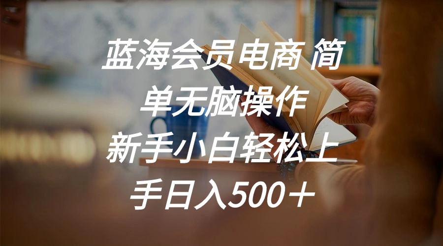 （11068期）蓝海会员电商 简单无脑操作 新手小白轻松上手日入500＋-万力资源网_专注分享网络赚钱副业项目-创业项目分享